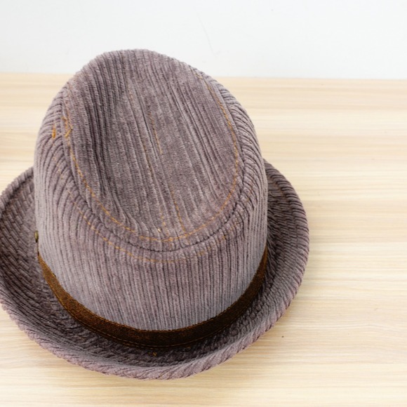 Stetson Western‎ Hat Gray Large Cotton Reverse Corduroy Trilby Traveller Fedora